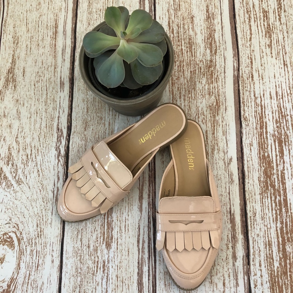 Madden NYC Nude Backless Loafer Mules Size 6.5